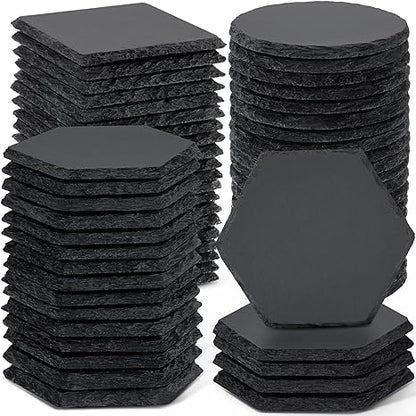 Natural Edge Slate Coasters (Set of 8)