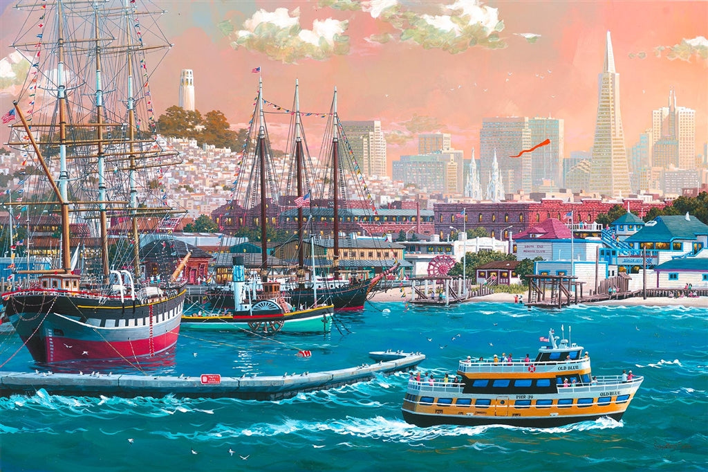 Old Blue and San Francisco Maritime Park by Alexander Chen - Limited Edition Giclée (Unframed)