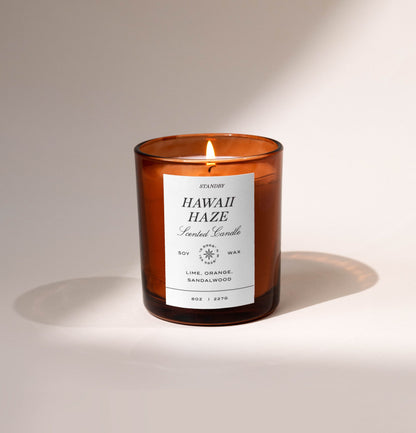 Hawaii Haze Scented Candle: Lime, Orange, and Sandalwood