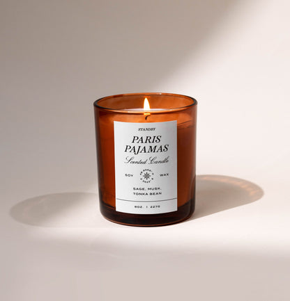 Paris Pajamas Aromatic Candle - Sage, Musk, and Tonka Bean