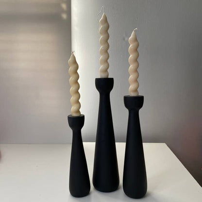 Architectural Trio Concrete Candle Holder Set