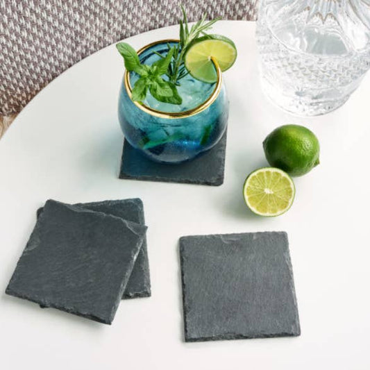 Natural Edge Slate Coasters (Set of 8)