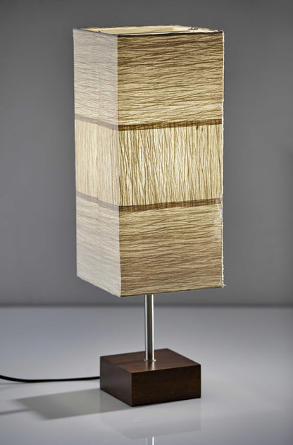 Sienna Glow Table Lamp with Walnut Base