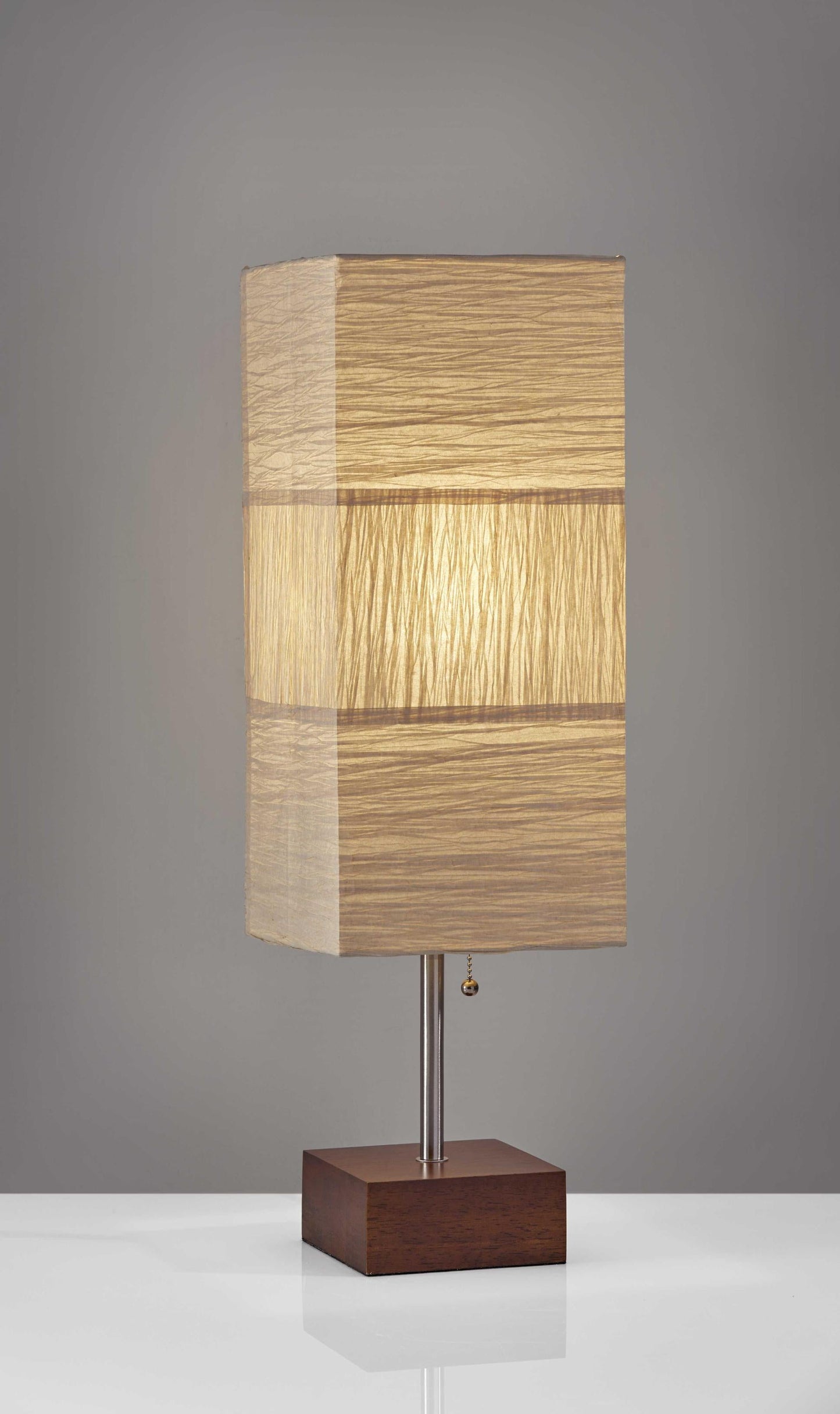 Sienna Glow Table Lamp with Walnut Base